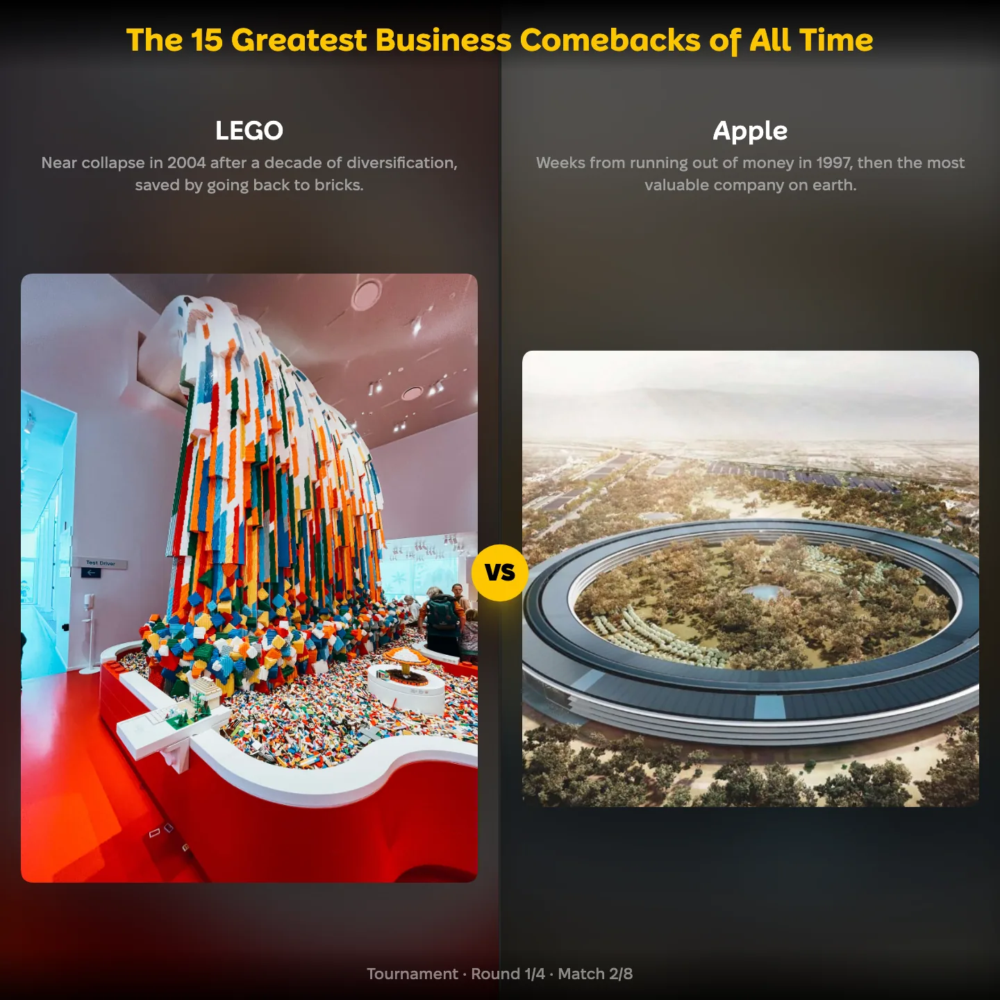 The greatest business comebacks ranked: LEGO vs Apple