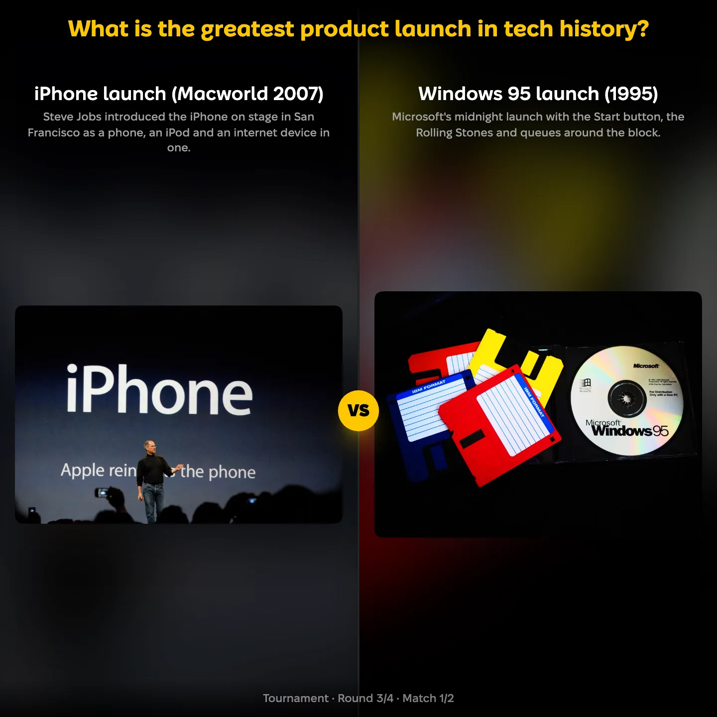 The greatest product launch in tech history ranked: the iPhone at Macworld 2007 vs the Windows 95 launch