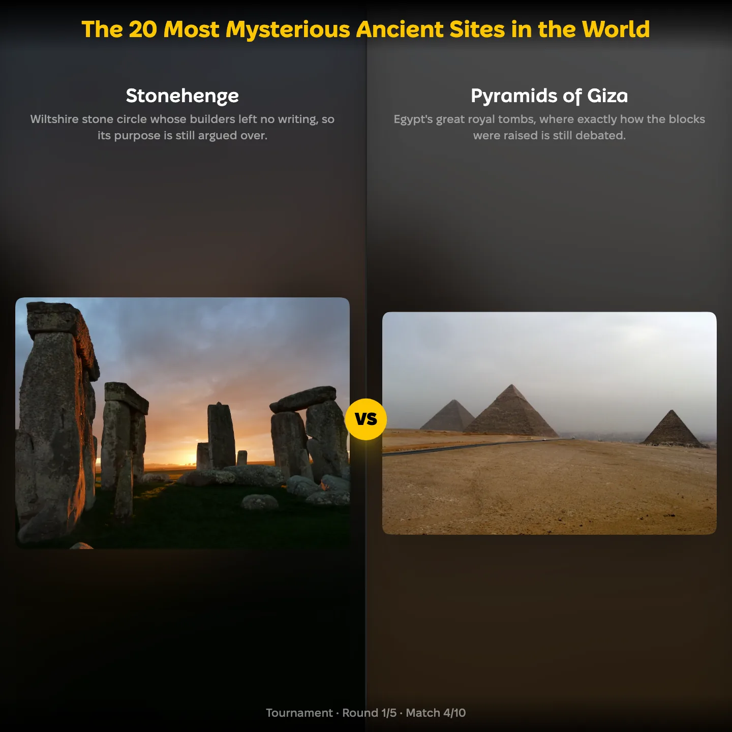The most mysterious ancient sites ranked: Stonehenge vs the Pyramids of Giza