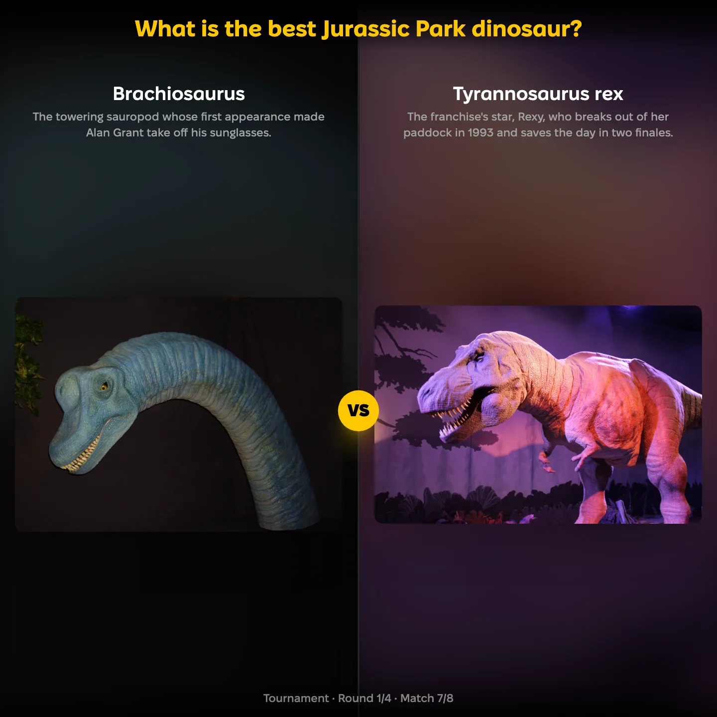 The best Jurassic Park dinosaur ranked: Brachiosaurus vs Tyrannosaurus rex