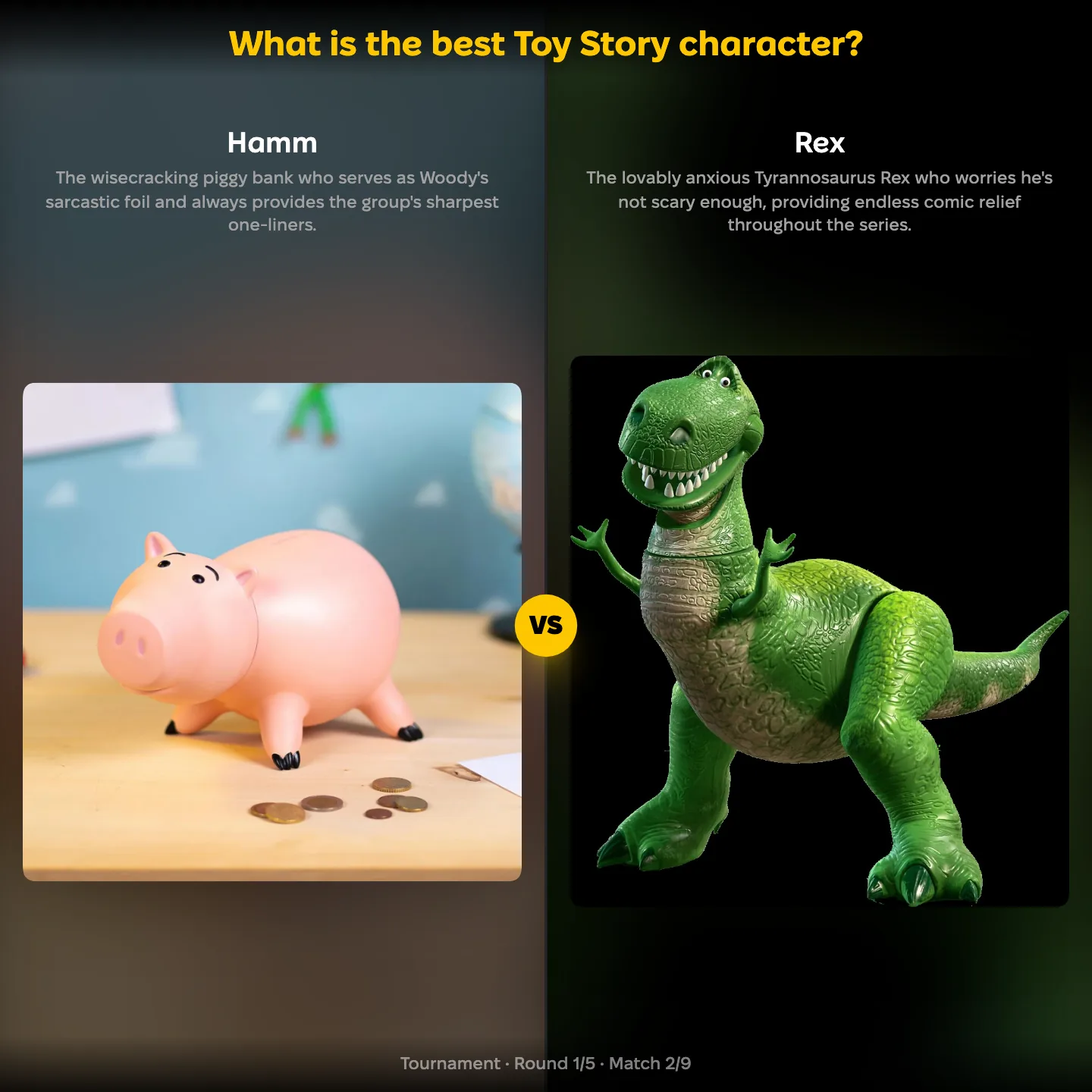The best Toy Story character ranked: Hamm vs Rex the Tyrannosaurus
