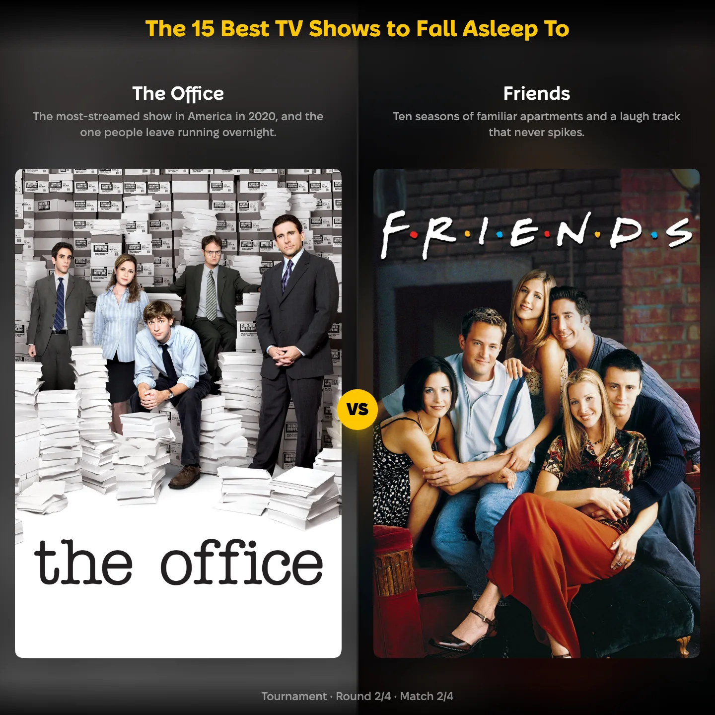 The best TV shows to fall asleep to, with The Office facing Friends
