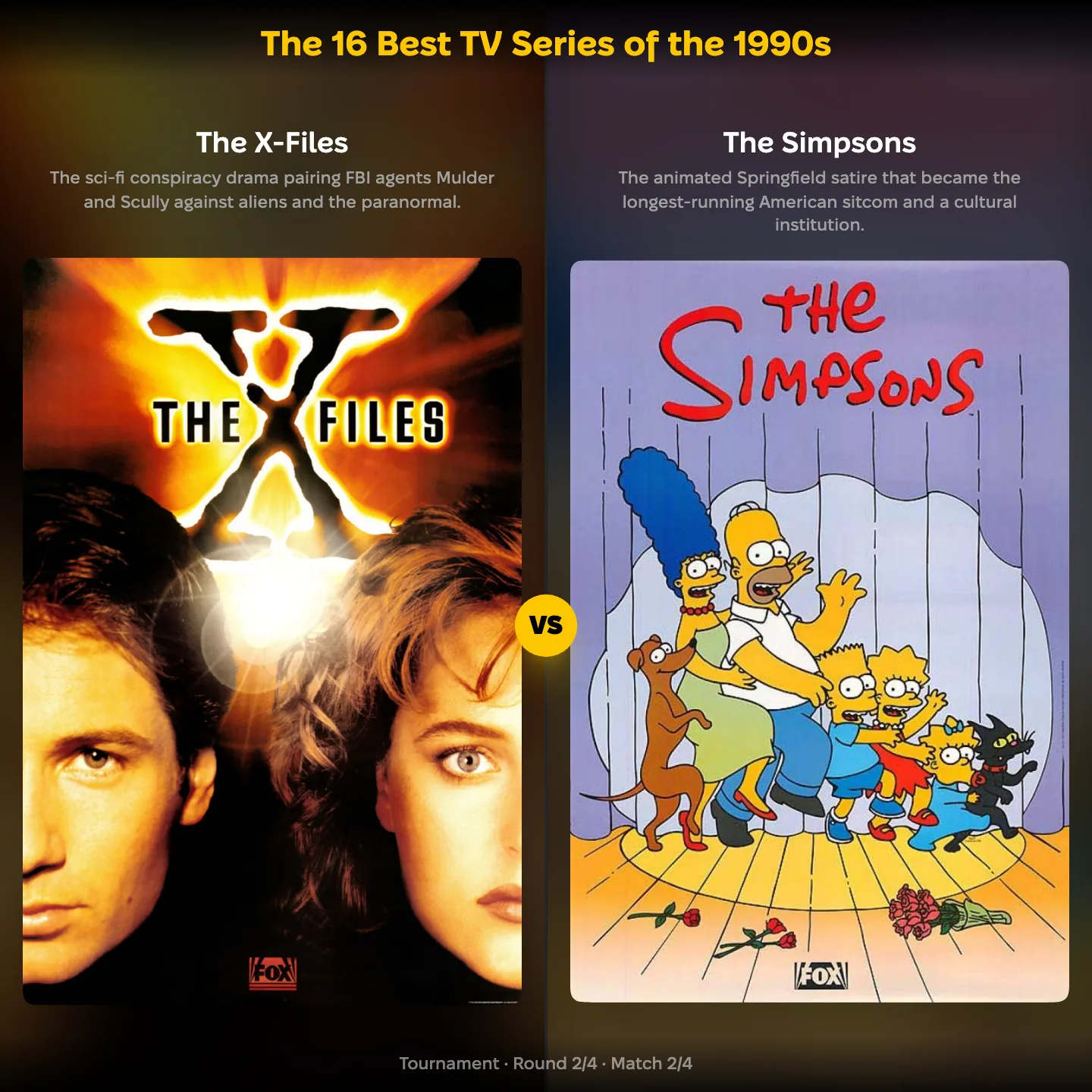 The 16 best TV series of the 1990s ranked, with The X-Files against The Simpsons