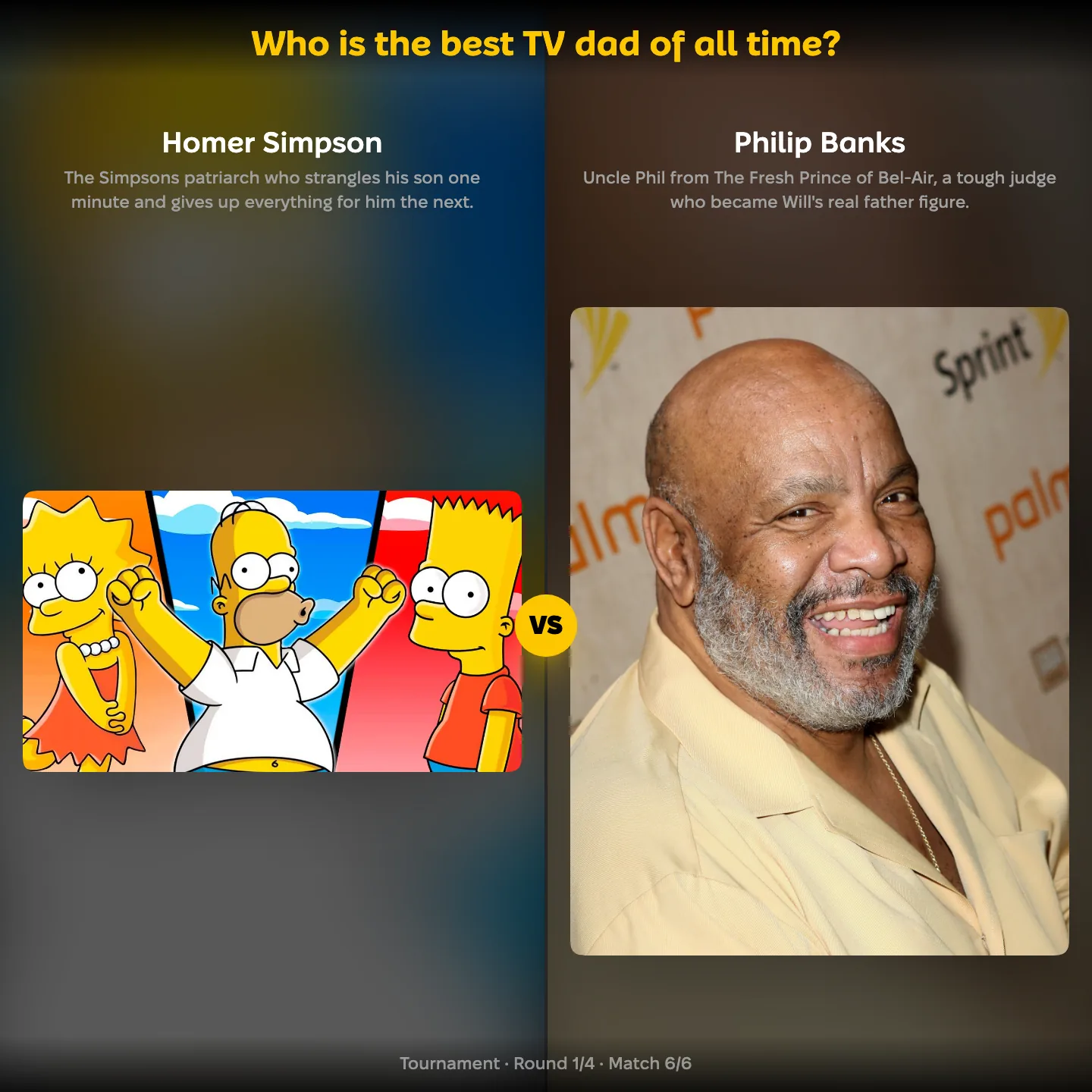The best TV dad of all time ranked, with Homer Simpson against Philip Banks