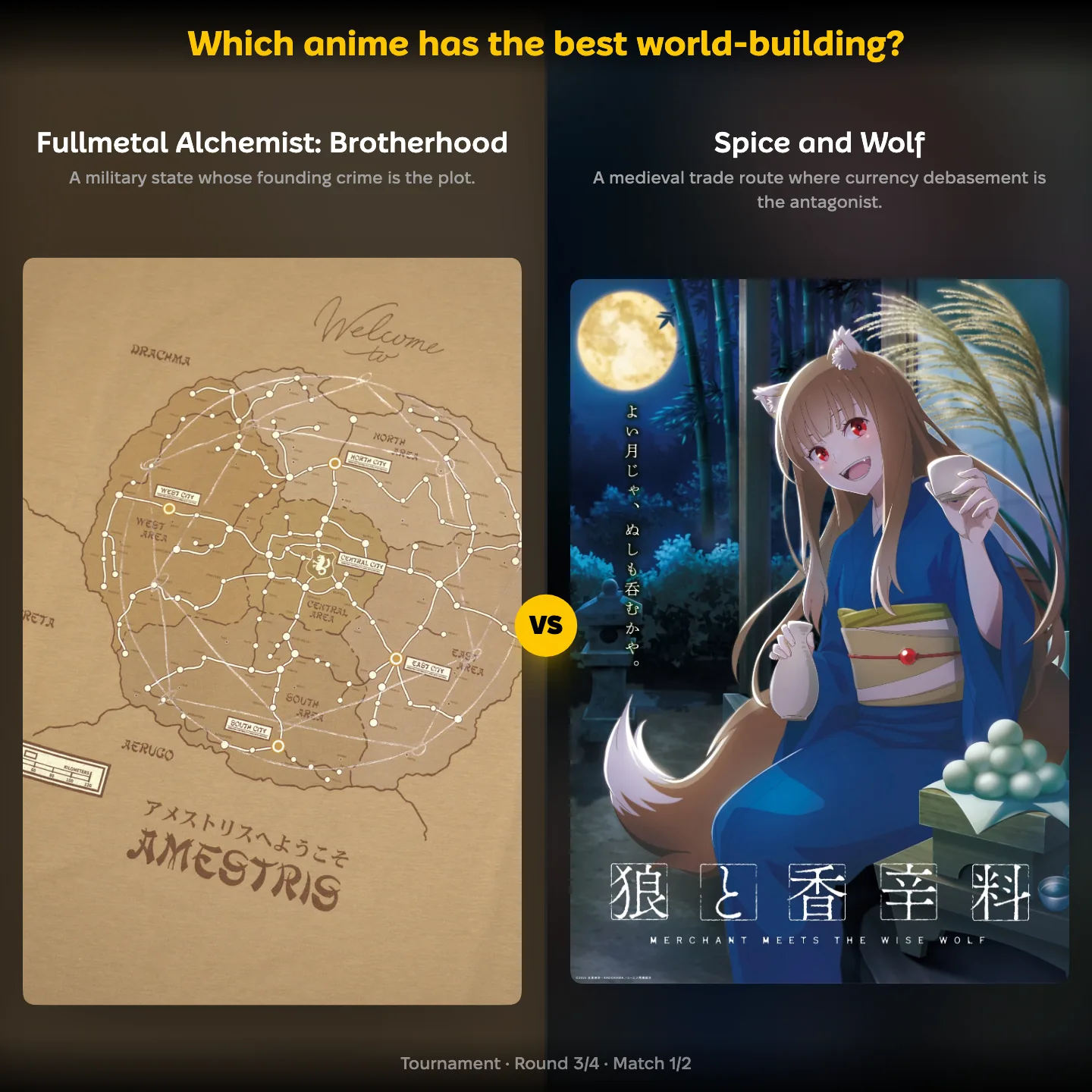 The anime with the best world-building ranked, with Fullmetal Alchemist Brotherhood facing Spice and Wolf