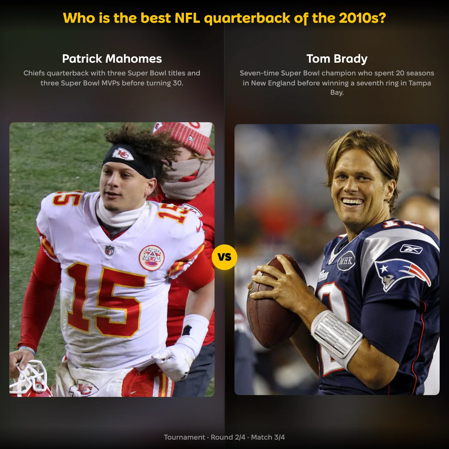 The best NFL quarterback of the 2010s ranked, with Patrick Mahomes against Tom Brady