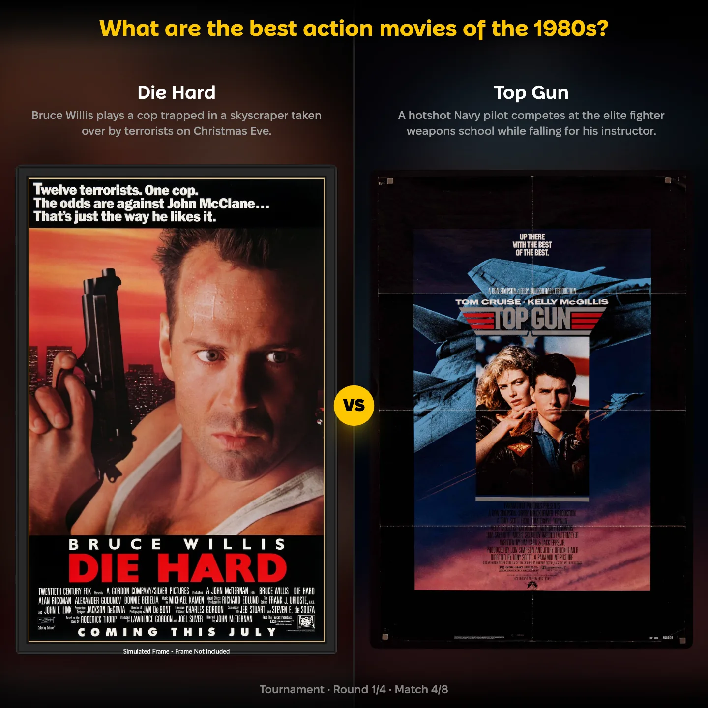 The best action movies of the 1980s ranked — Die Hard against Tom Cruise in Top Gun