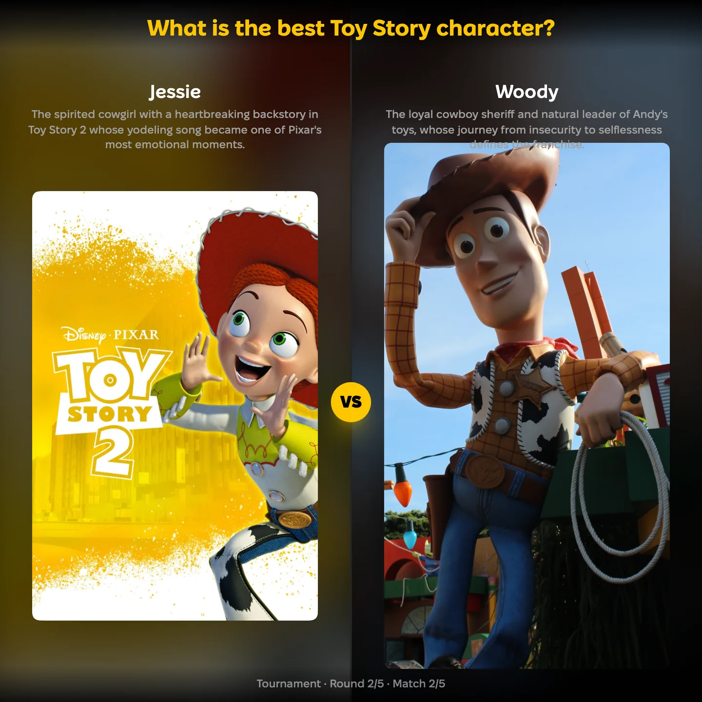 The best Toy Story character ranked, Jessie against Woody