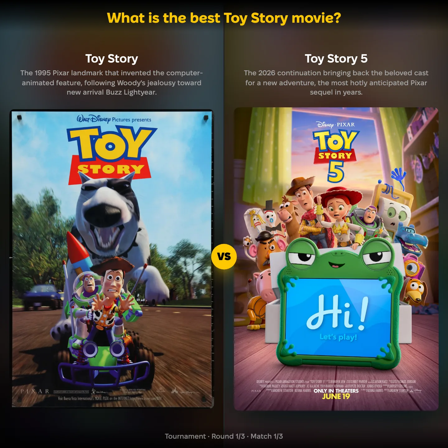 The best Toy Story movie ranked, Toy Story against Toy Story 5