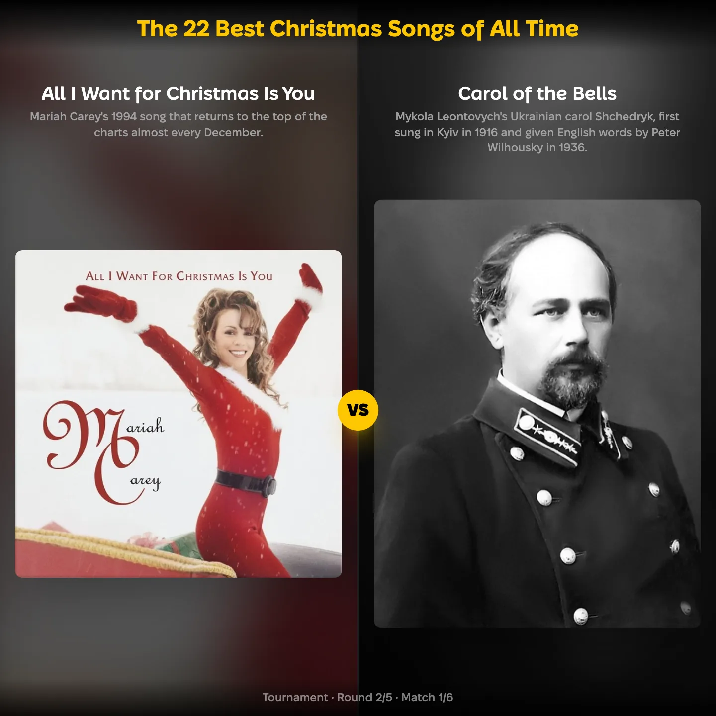 The best Christmas songs of all time ranked: All I Want for Christmas Is You vs Carol of the Bells