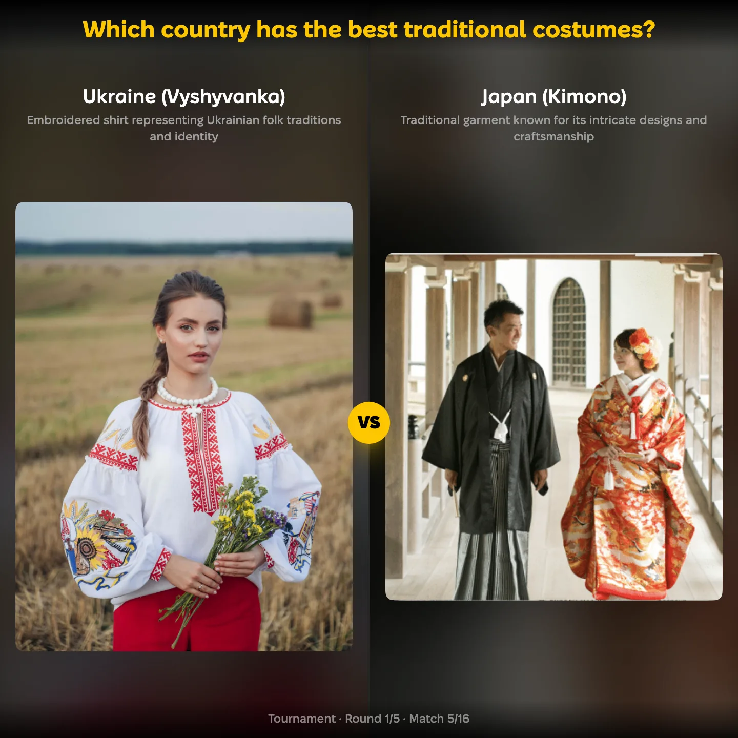 The best traditional costumes ranked: Ukrainian vyshyvanka vs Japanese kimono