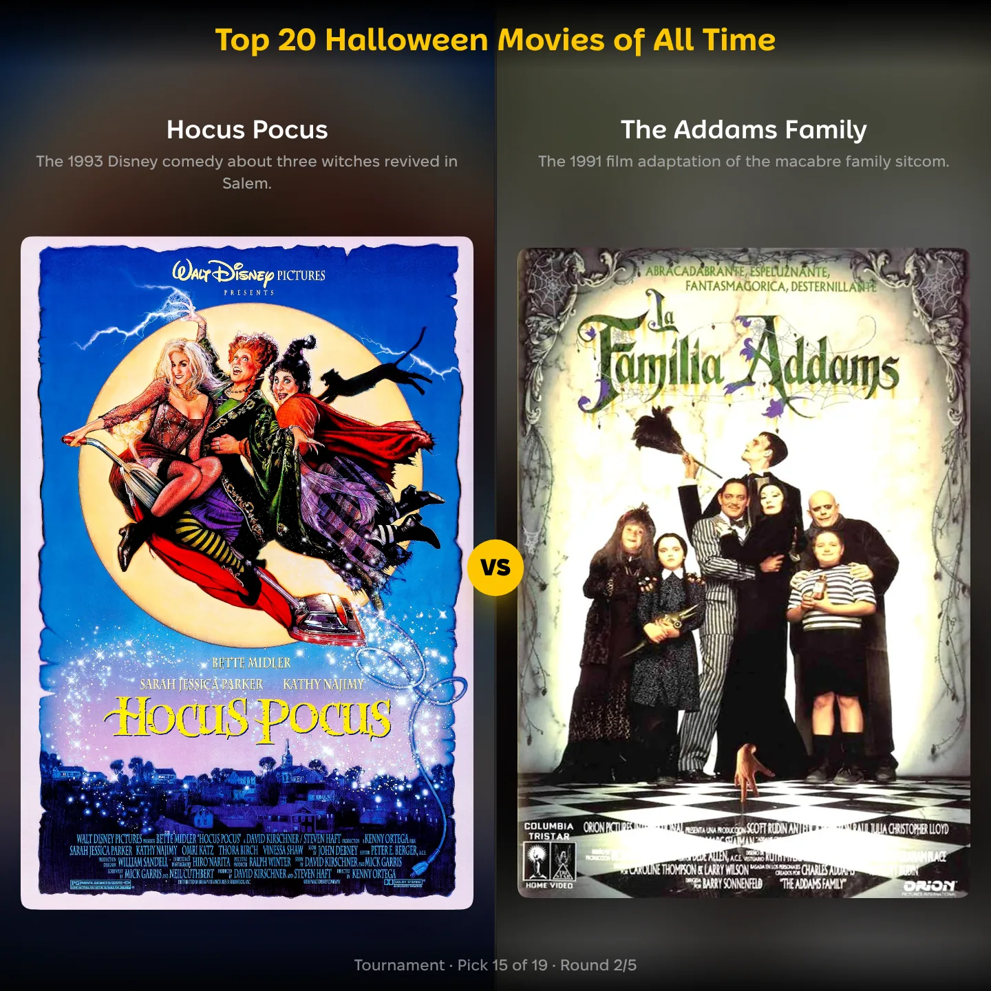 Top 20 Halloween movies ranking: Hocus Pocus vs The Addams Family matchup