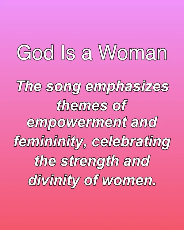 God Is a Woman - ranking option ranked #5