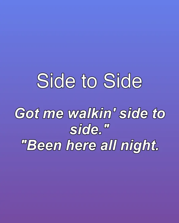 Side to Side - ranking option ranked #7