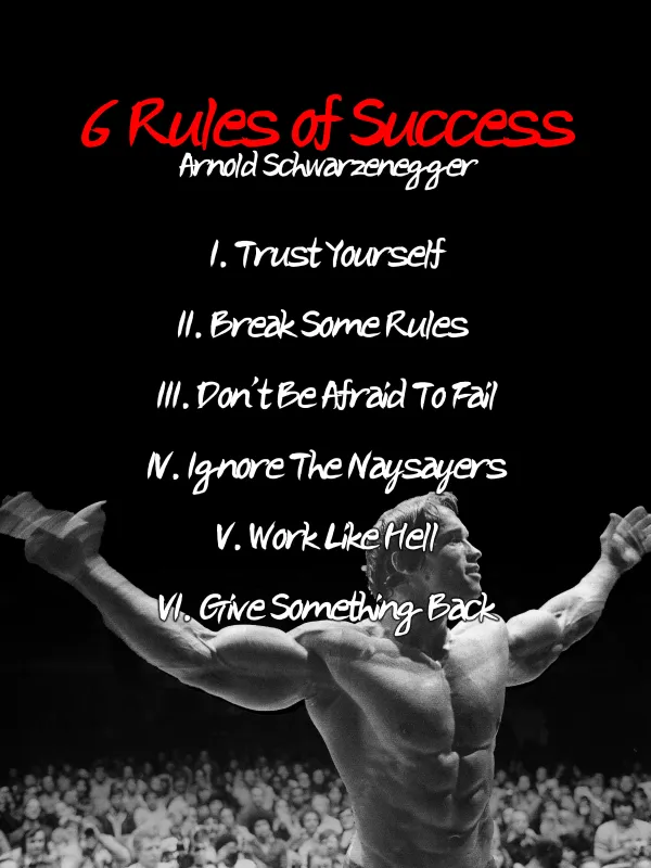 Arnold Schwarzenegger - Six Rules of Success - ranking option ranked #18
