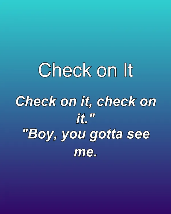 Check on It - ranking option ranked #24