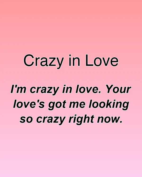 Crazy in Love - ranking option ranked #1