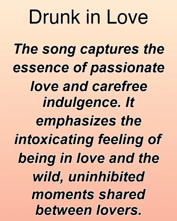 Drunk in Love - ranking option ranked #8