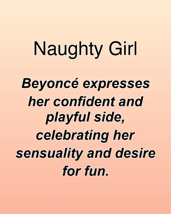 Naughty Girl - ranking option ranked #22
