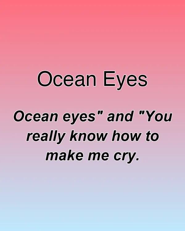 Ocean Eyes - ranking option ranked #2