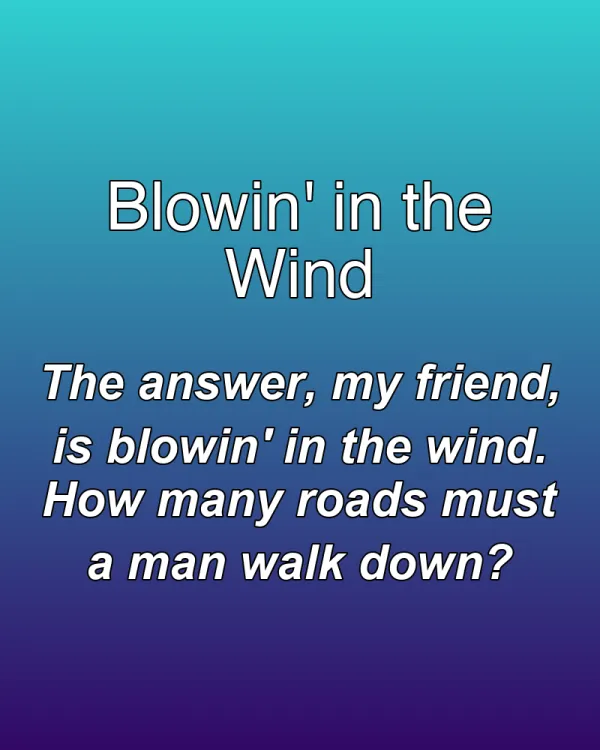 Blowin' in the Wind - ranking option ranked #2