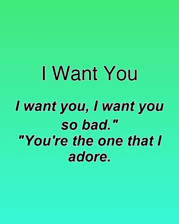 I Want You - ranking option ranked #30