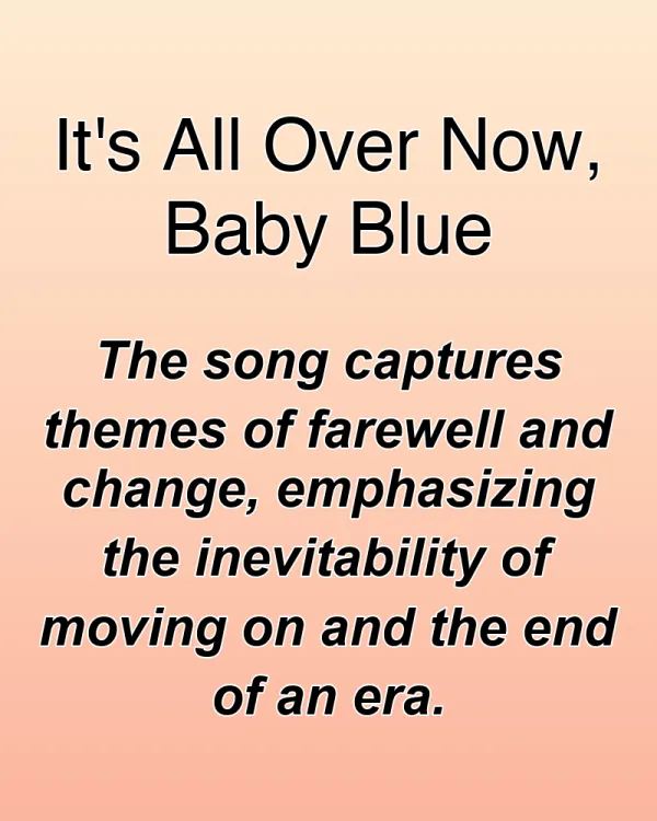 It's All Over Now, Baby Blue - ranking option ranked #27