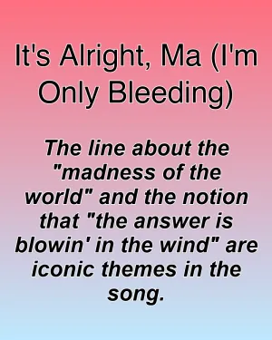 It's Alright, Ma (I'm Only Bleeding) — ranked #25