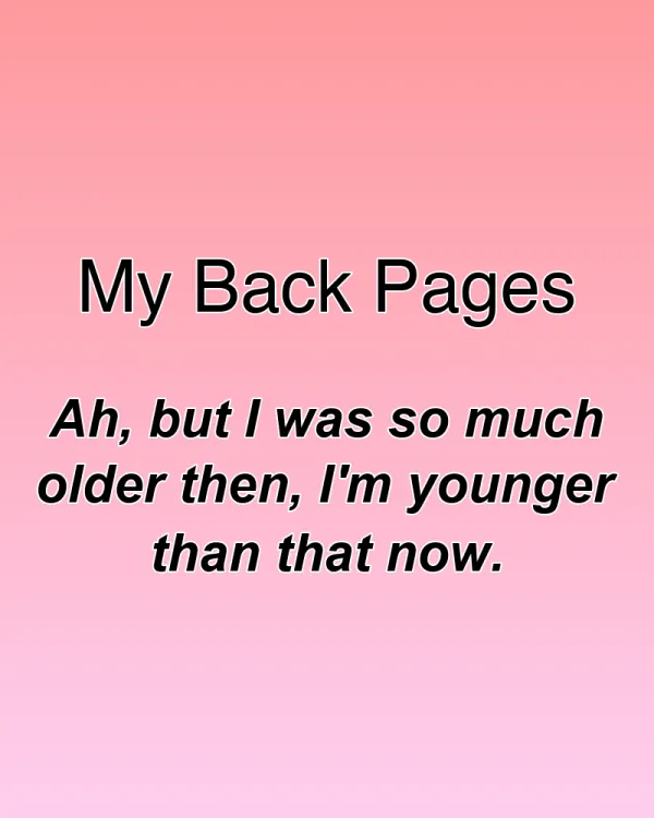 My Back Pages - ranking option ranked #21