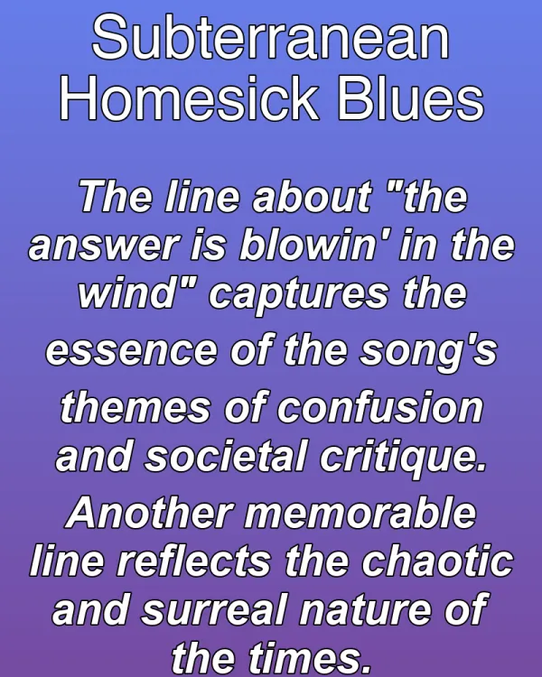 Subterranean Homesick Blues - ranking option ranked #8