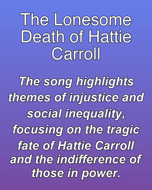 The Lonesome Death of Hattie Carroll - ranking option ranked #18