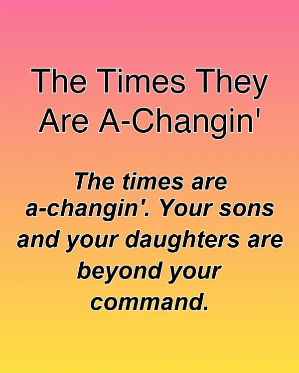 The Times They Are A-Changin' - ranking option ranked #3