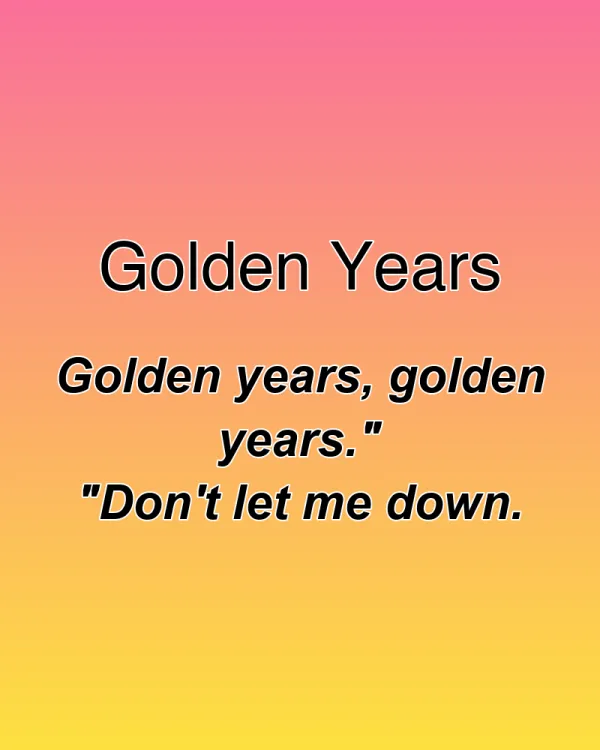 Golden Years - ranking option ranked #16