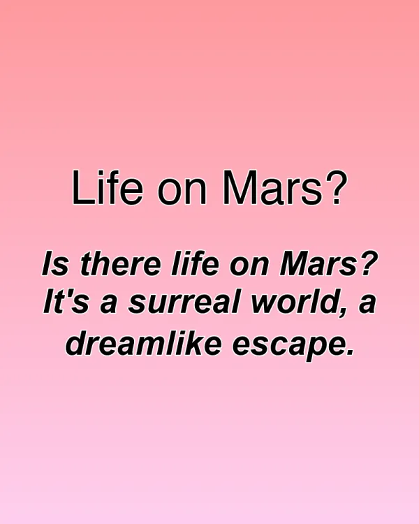 Life on Mars? - ranking option ranked #2