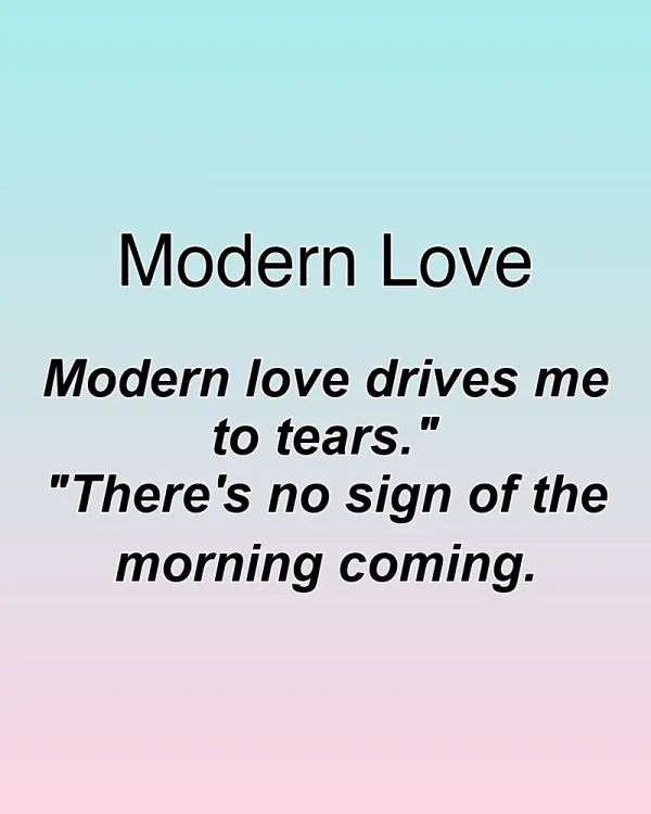 Modern Love - ranking option ranked #11