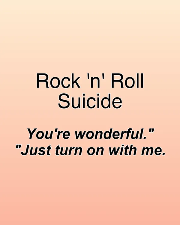 Rock 'n' Roll Suicide - ranking option ranked #21