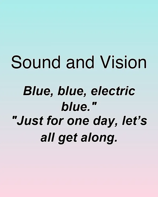 Sound and Vision - ranking option ranked #17