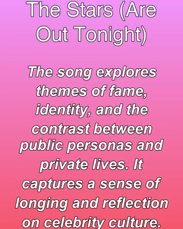 The Stars (Are Out Tonight) - ranking option ranked #28