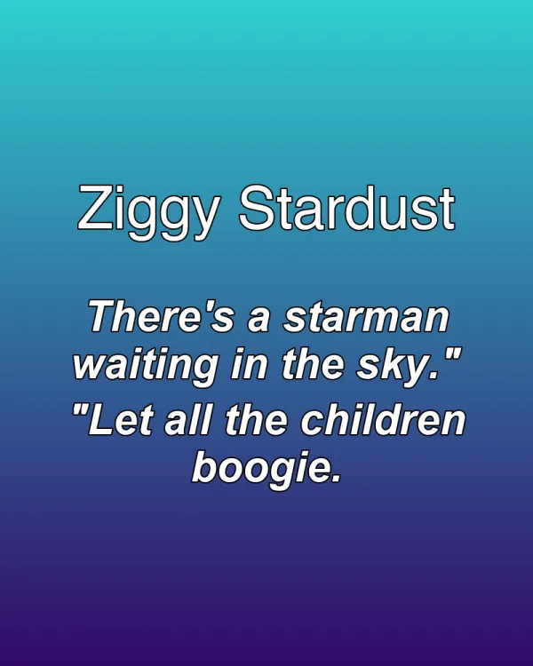 Ziggy Stardust - ranking option ranked #5