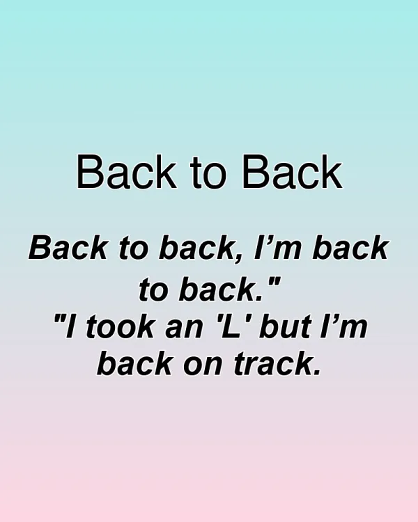 Back to Back - ranking option ranked #29