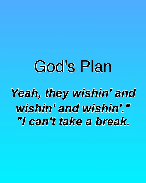 God's Plan - ranking option ranked #1