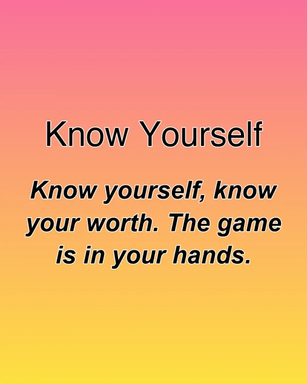 Know Yourself - ranking option ranked #27