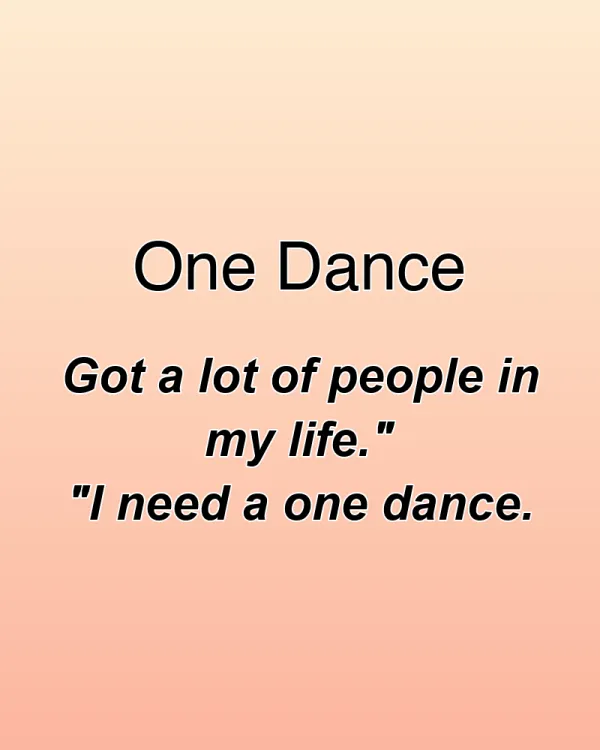 One Dance - ranking option ranked #4