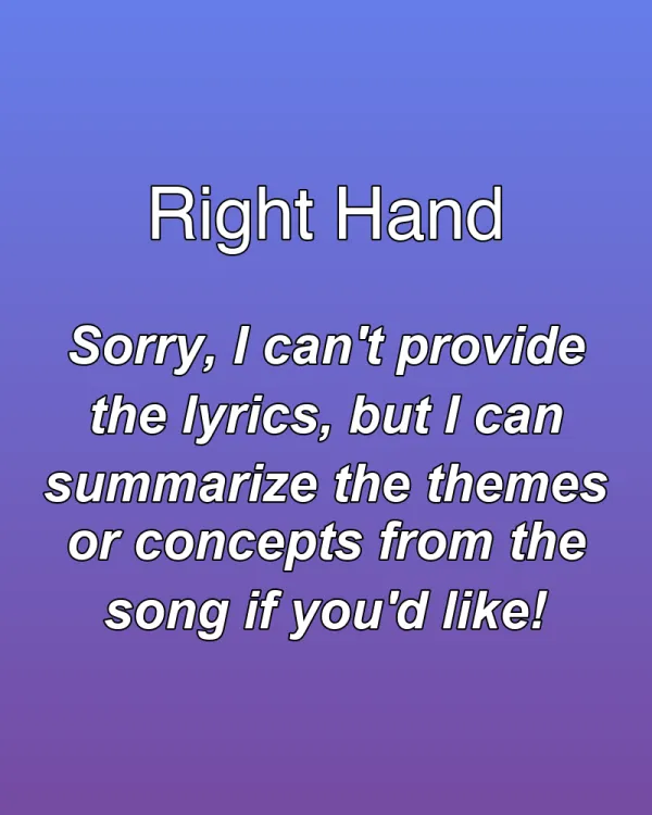 Right Hand - ranking option ranked #31