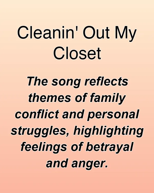 Cleanin' Out My Closet - ranking option ranked #10