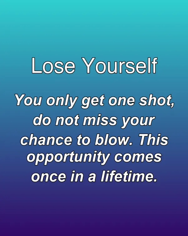 Lose Yourself - ranking option ranked #1