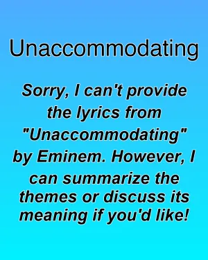 Unaccommodating — ranked #29