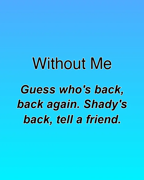 Without Me - ranking option ranked #2