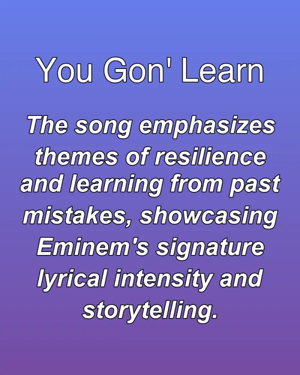 You Gon' Learn - ranking option ranked #30