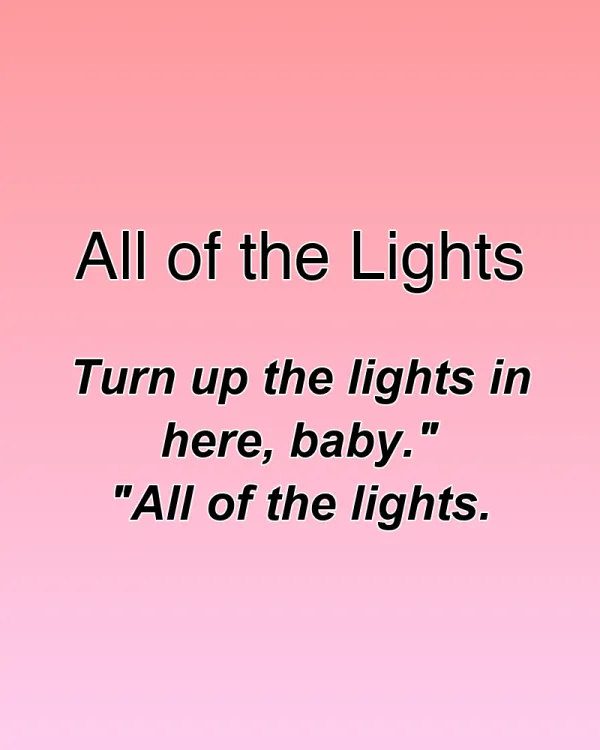 All of the Lights - ranking option ranked #4